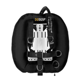 GAV tecnico Hydros 40 DIR Full Set di XDEEP con sacco a ciambella e piastra dorsale in acciaio. Vista frontale