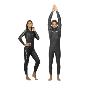 Muta da apnea Apnea Rise di Salvimar in versione da uomo e da donna, colore nero. Vista frontale