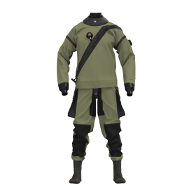 Muta stagna Ursuit Softdura Green in trilaminato con rinforzi in cordura, colore verde. Vista frontale