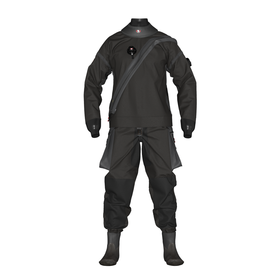 Muta stagna Ursuit Cordura FZ Black in trilaminato rivestito in cordura, colore nero. Vista frontale