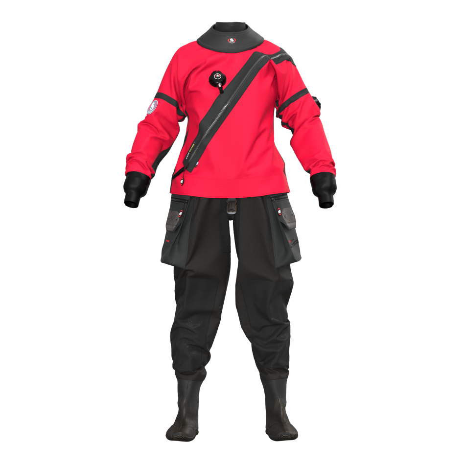 Muta stagna Ursuit Cordura FZ Lady in trilaminato rivestito in cordura, colori rosso e nero. Vista frontale