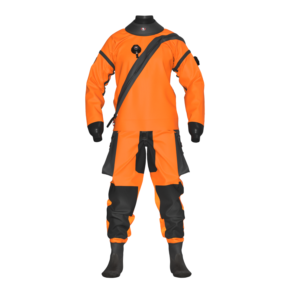 Muta stagna Ursuit Cordura FZ Black in trilaminato rivestito in cordura, colore arancione. Vista frontale