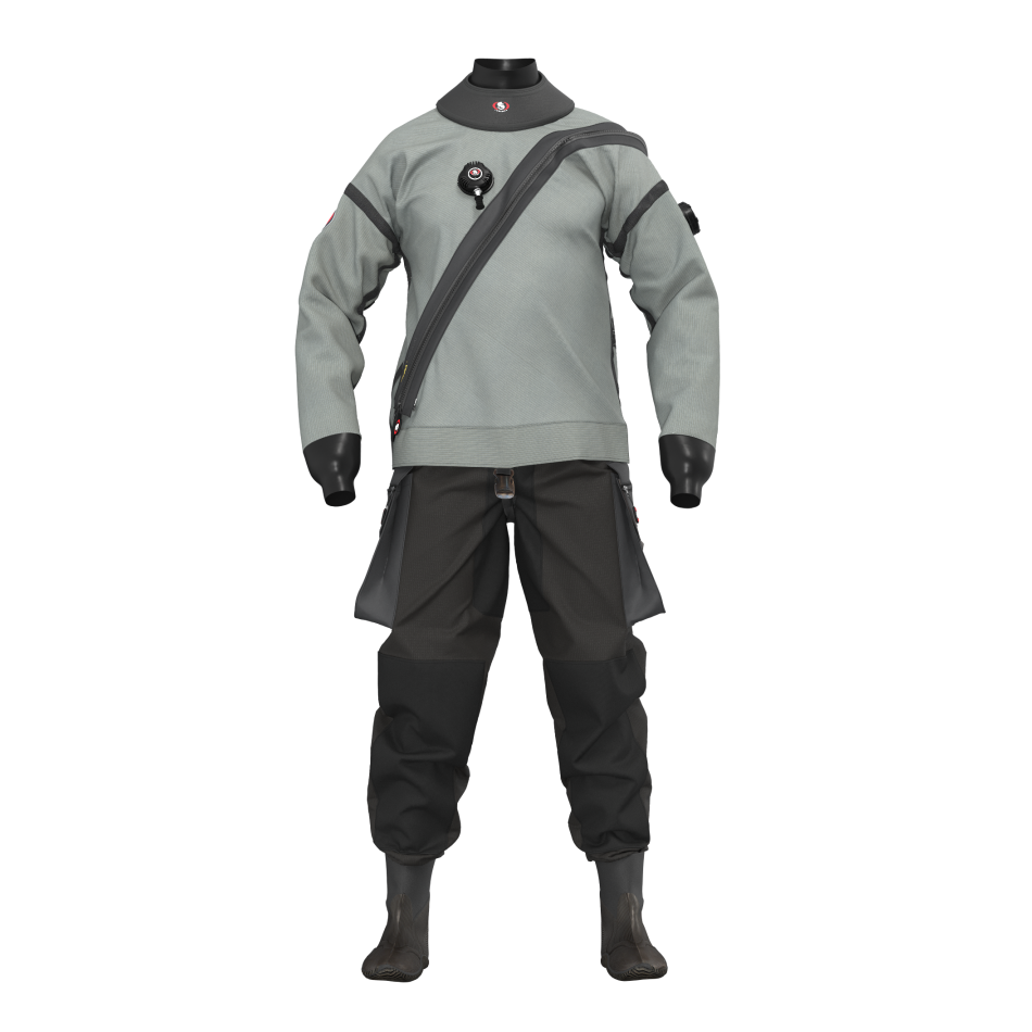 Muta stagna Ursuit Cordura FZ Black in trilaminato rivestito in cordura, colore argento. Vista frontale