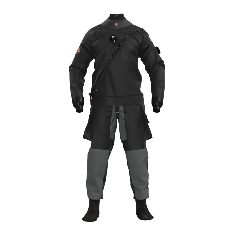 Muta stagna Ursuit Softdura Black in trilaminato con rinforzi in cordura, colore nero. Vista frontale